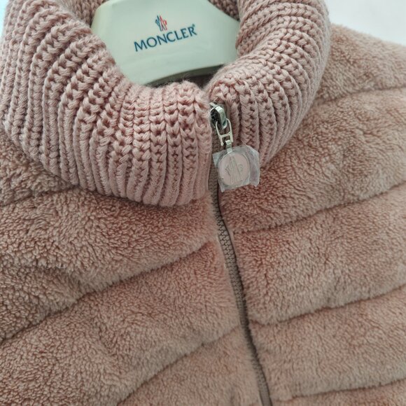 moncler A very beautiful and warm coat down-paneled faux fur and wool cardigan - Picture 5 of 12